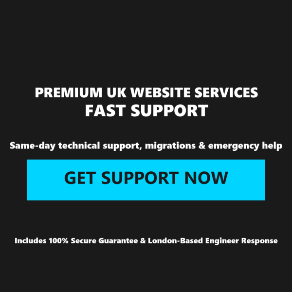 HostSys UK website services pricing table displaying package tiers for website migration email migration emergency support and malware removal